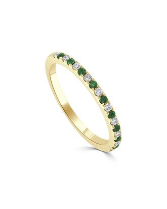 Sabrina Designs 14K 0.26 Ct. Tw. Diamond & Sapphire Half-Eternity Ring