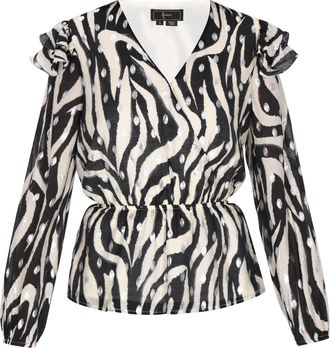 Faina Blouse Dames zwart wit
