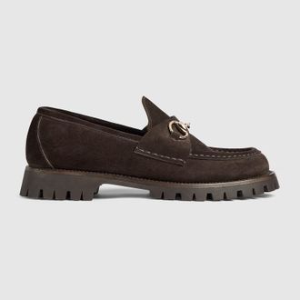 Gucci Womens Loafer With Horsebit, Brown, Leather