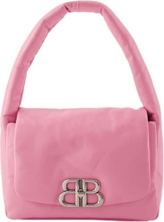 Balenciaga Monaco Small Puffy Shoulder Bag Pink