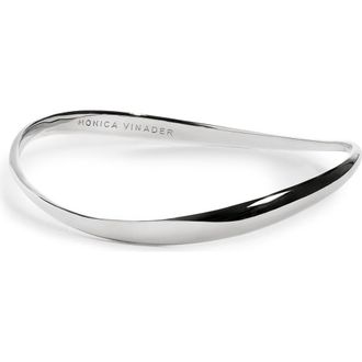 Monica Vinader Swirl Bangle in Sterling Silver at Nordstrom, Size Small