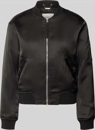 Khujo Regular Fit Bomberjacke mit Stehkragen Modell Beth in Black, Gr&ouml;&szlig;e XXL