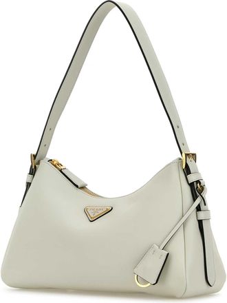 Prada Womens White Leather Medium Aim&atilde;&copy;e Shoulder Bag Bianco N Borse A Mano
