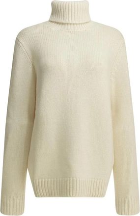 Semper Cashmere Blend Turtleneck Sweater - Dames - Cashmere truien - Wit - S - Kasjmier - Truien & Vesten