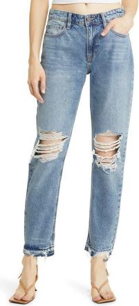 Hidden Jeans Bailey Ripped High Waist Slim Boyfriend Jeans in Medium Wash at Nordstrom, Size 31