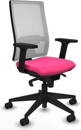 Piqueras y Crespo Horna sincro malla blanca similpiel rosa brazos 2D base piramidal ruedas 65mm nailon