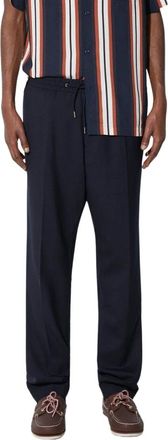 Paul Smith Pantalon 921 - Heren - Straight fit broeken - Blauw - W36 - Wol - Broeken