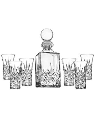 Godinger Dublin 7Pc Decanter & Whiskey Glass Set