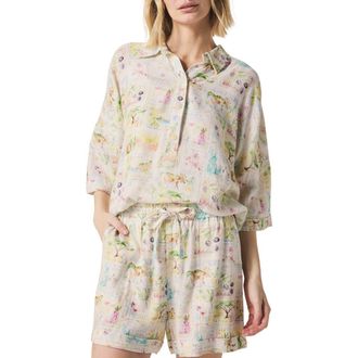 Splendid Coastal Postcard Top in Stamp Print at Nordstrom Rack, Size X-Large