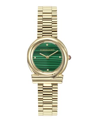 Ferragamo Gancini Twisted Mother of Pearl Watch