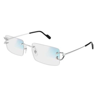 Cartier CT0488S Rimless Metal Frame Sunglasses - Clear