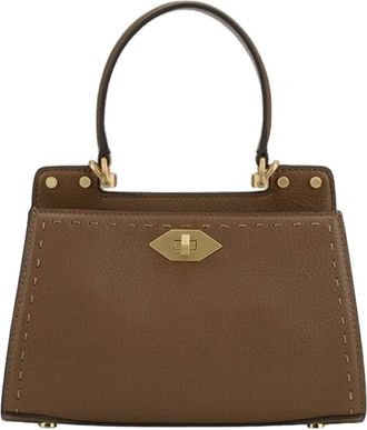 Pourchet Tassen, Dames, Beige, ONE Size, Taupe handtas maat S