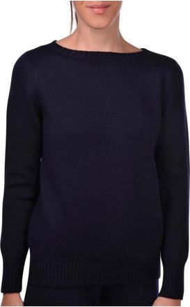 Gran Sasso Marinara Ronde Hals Gebreid - Dames - Ronde hals truien - Blauw - L - Truien & Vesten