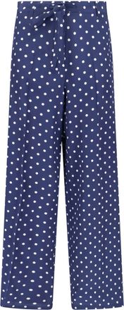 P.A.R.O.S.H. Silk Polka Dot Pants With Front Bow Detail