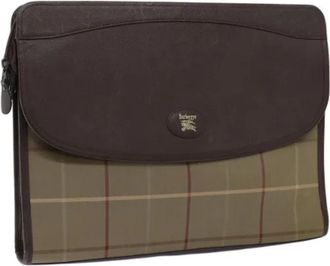 Burberry Pre-owned Canvas clutches - Dames - Vintage Clutch - Bruin - ONE Size - Vintage