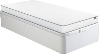 Vente-Unique Conjunto de somier de 90 x 190 cm arc&oacute;n blanco + colch&oacute;n de espuma &eacute;p.12 cm - ASTYANAX II de YSM&Eacute;E