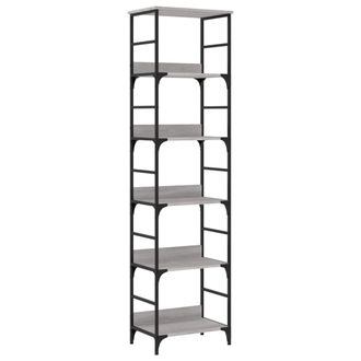 vidaXL Estanter&iacute;a De Madera De Ingenier&iacute;a Gris Sonoma 50x33x188,5 Cm Vidaxl
