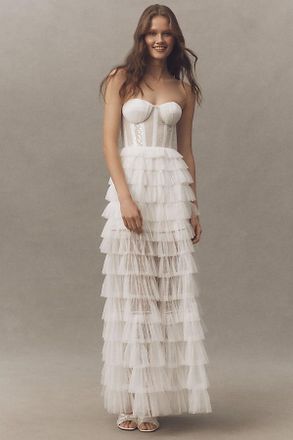 Helsi Frankie Corseted Tiered Midi Dress