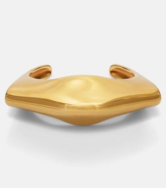Khaite Lotus 18kt gold-plated cuff bracelet