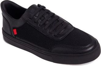 Marc Joseph New York Columbia Street Hands Free Technology Leather Mesh Sneaker in Black Grainy Leather at Nordstrom, Size 8.5