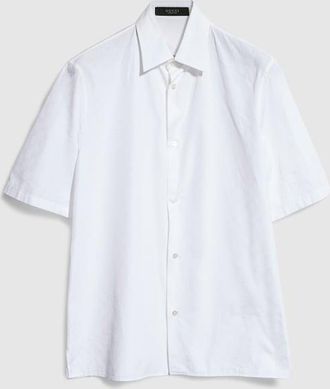 Gucci GG Cotton Poplin Shirt, Size 42, White