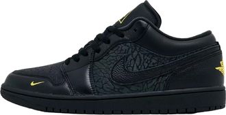 Air Jordan Mens Jordan 1 Low Black Elephant Print