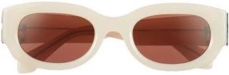 Off-white Palmer Oval Sunglasses in Beige Brown at Nordstrom Rack