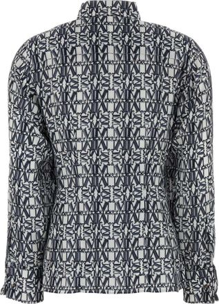 Max Mara Womens Printed Silk Marte Shirt Vela-Blush Exterior: Camicie Vela/blush