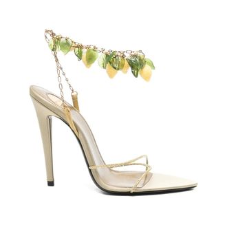 Saint Laurent High Heel Sandals - female - Saint Laurent - High Heel Sandals - Green - 5 1/2 UK - Shoes