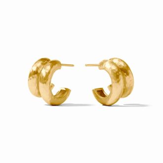 Julie Vos Womens Havana Double Hoop Earrings In Gold