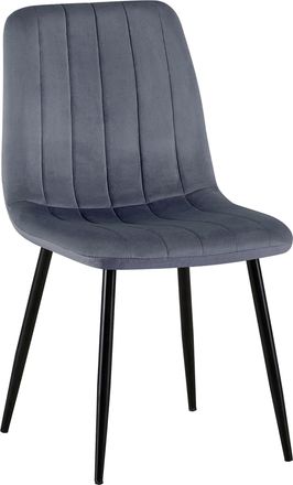 Clp Silla De Comedor Dijon Terciopelo Gris Oscuro