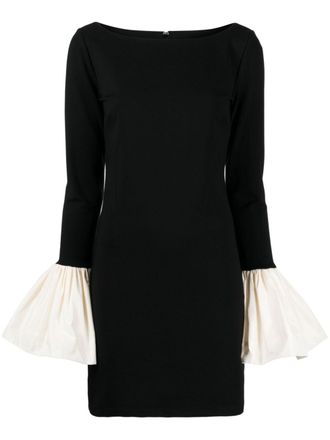 Staud Hawthorne tweekleurige mini-jurk - Zwart