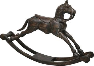Biscottini International Caballito Balanc&iacute;n De Madera Maciza Trabajada A Mano (cm: 27 X 150 X 27)