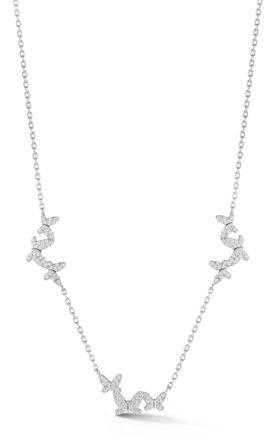 Glaze Jewelry Sterling Silver Triple Butterfly Necklace