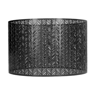 OEM Pantalla Cil&iacute;ndrica Para L&aacute;mpara E27/e14, Forma De Hoja De Abeto, Color Negro