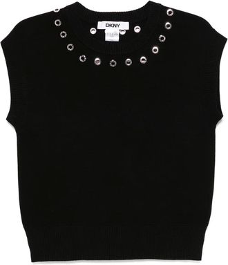 DKNY Canotta con occhielli - Nero