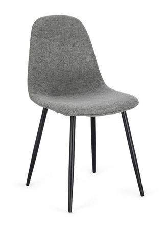 BIZZOTTO Juego 4 sillas negro/gris oscuro