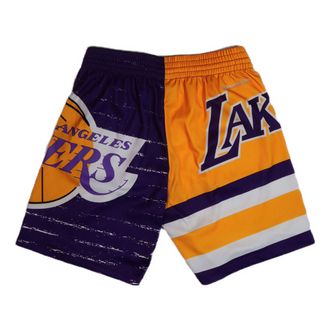 Mitchell & Ness x NBA Los Angeles Lakers Jumbotron 3.0 Shorts Yellow Purple PSHR4984-LALYYPPPMTWH