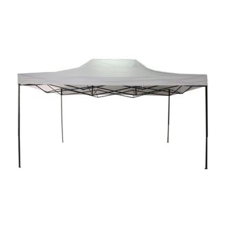 Mobili Rebecca Cenador plegable de metal y poli&eacute;ster blanco 3x4,5 m