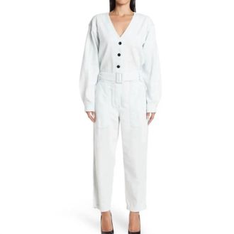 Proenza Schouler Cotton Chambray Jumpsuit In Bleach