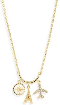 Argento Vivo Paris Charm Necklace in Gold at Nordstrom Rack