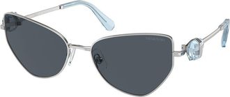 Swarovski SK7003 400187 Womens Sunglasses Silver Size 57