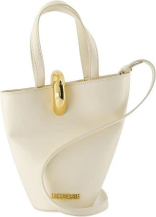Jacquemus Witte Leren Shopper Tas - Bambola - Dames - Handtassen - Wit - ONE Size - Leer - Tassen