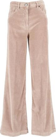 PESERICO Pantalones Anchos - Trousers - Mujer - Beige - M