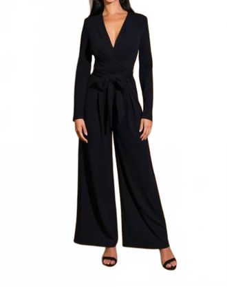 Flying Tomato Midnight Mama Long Sleeve Stretchy Jumpsuit In Black
