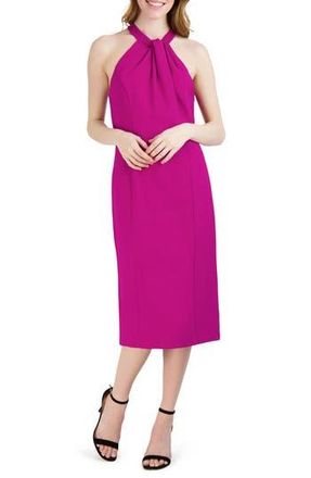 Julia Jordan Twist Neck Sheath Dress in Cassis at Nordstrom Rack, Size 12