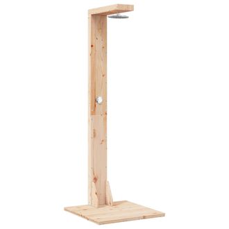 vidaXL Ducha Exterior 210 Cm Madera Maciza De Pino Y Acero Inoxidable Vidaxl