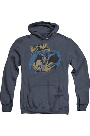 Gildan Batman Through The Night Adult Heather Hoodie / Hooded Sweatshirt