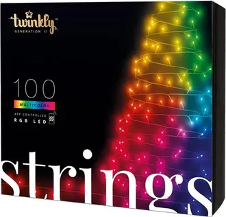 Twinkly Strings - Aplicaci&oacute;n Controlada Led String Light Con 100 Leds Rgb. 8 Metros. Cable Negro. Interior Y Exterior - Twinkly