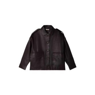 Sessun Harriboyd Jacket - Dames - Zomerjassen - Bruin - S - Leer - Jassen